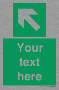 Custom Arrow Top Left Sign